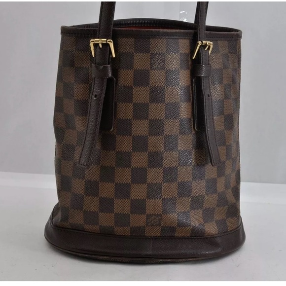 Louis Vuitton Damier Marais Bucket Shoulder Bag - Picture 2 of 8